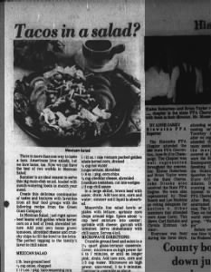 Mexican Salad Recipe (Jun 26th 1980)